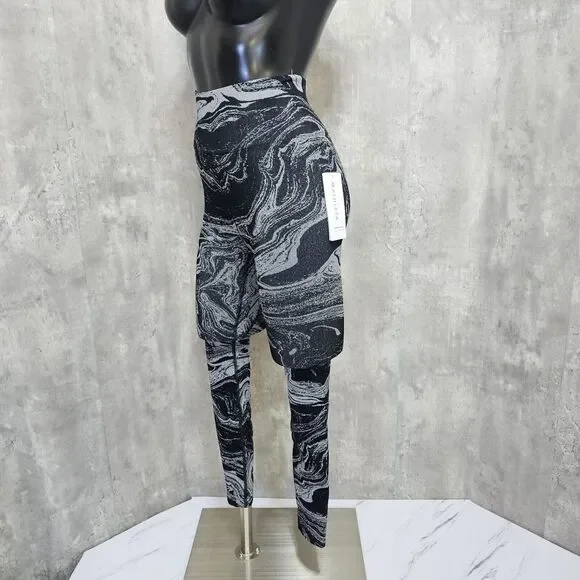 Athleta Womens XS Aurora Seamless Shine Metallic‎ Swirl Workout Set Tank & Pants - Picture 8 of 13